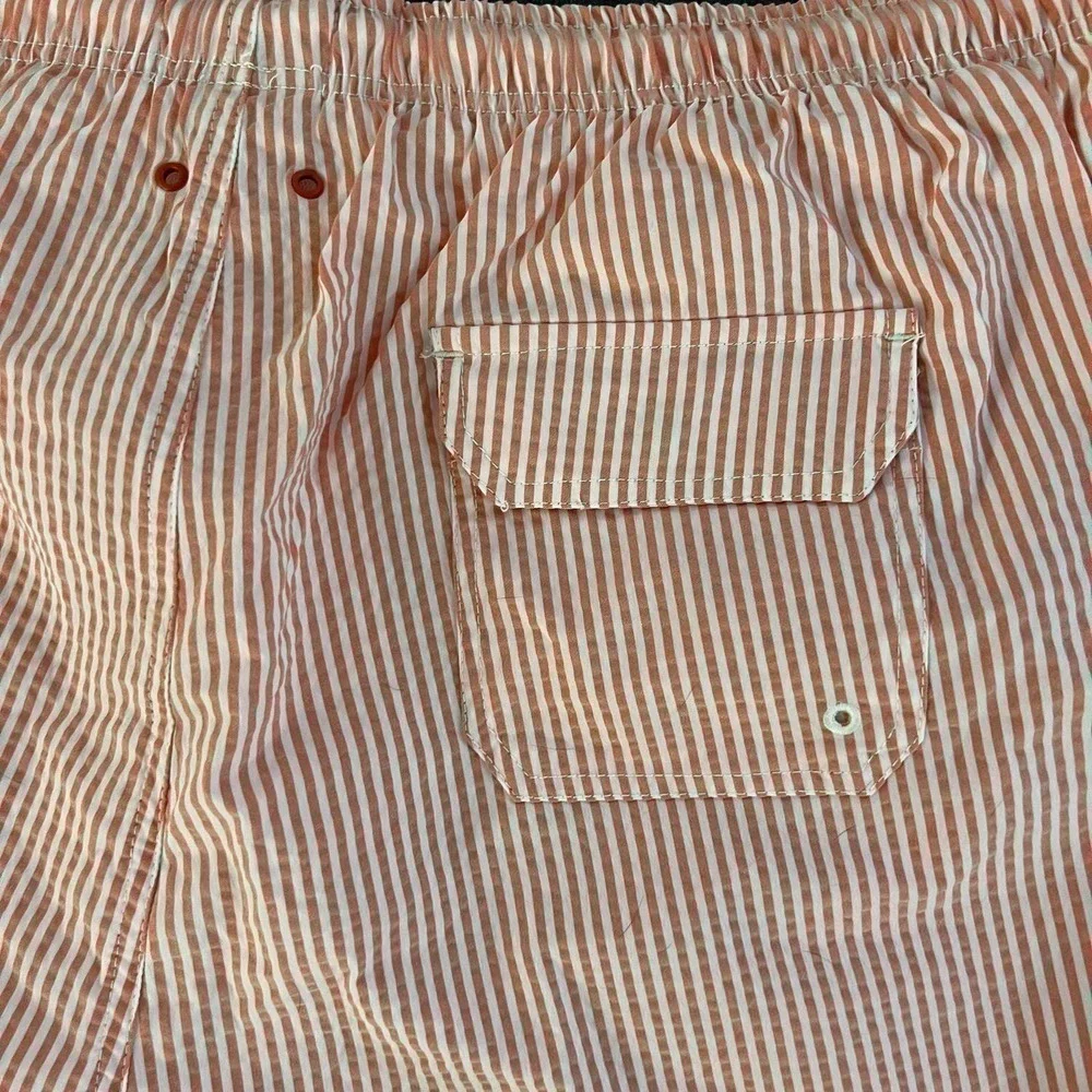 Solid & Striped XXL $125 Classic Swim Trunk Pink Seersucker NWT 4